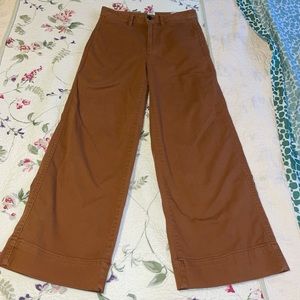 Flared, Burnt Orange, High Waisted Pants